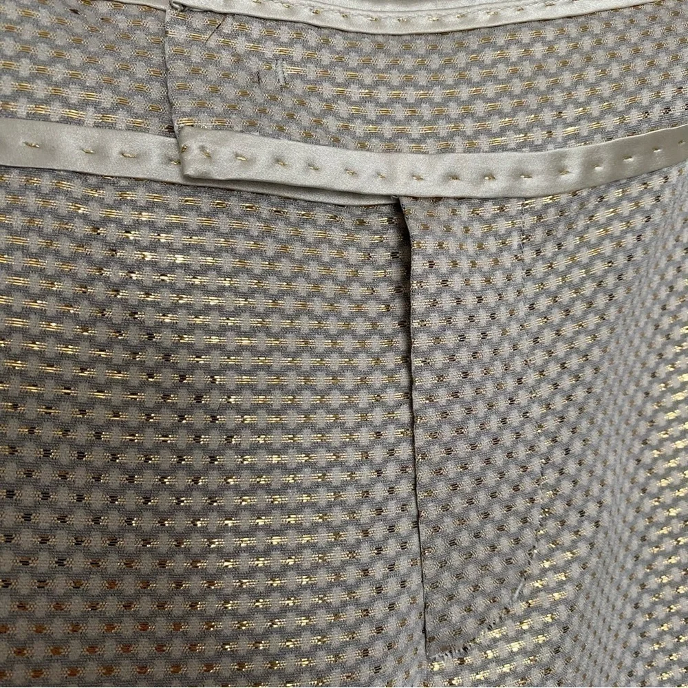 Y and Kei Water the Earth gold shimmer metallic straight leg pants EU42 US6